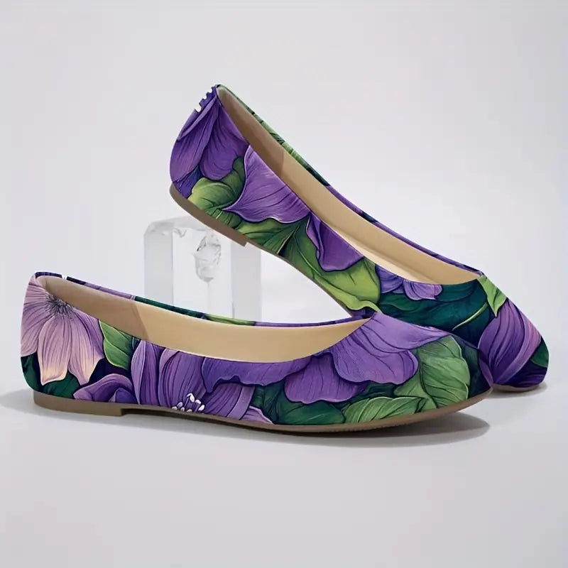 Omine Women's Wide Width Flat Shoes, Comfortable Casual Round Toe Classy Design Ballet Flats.