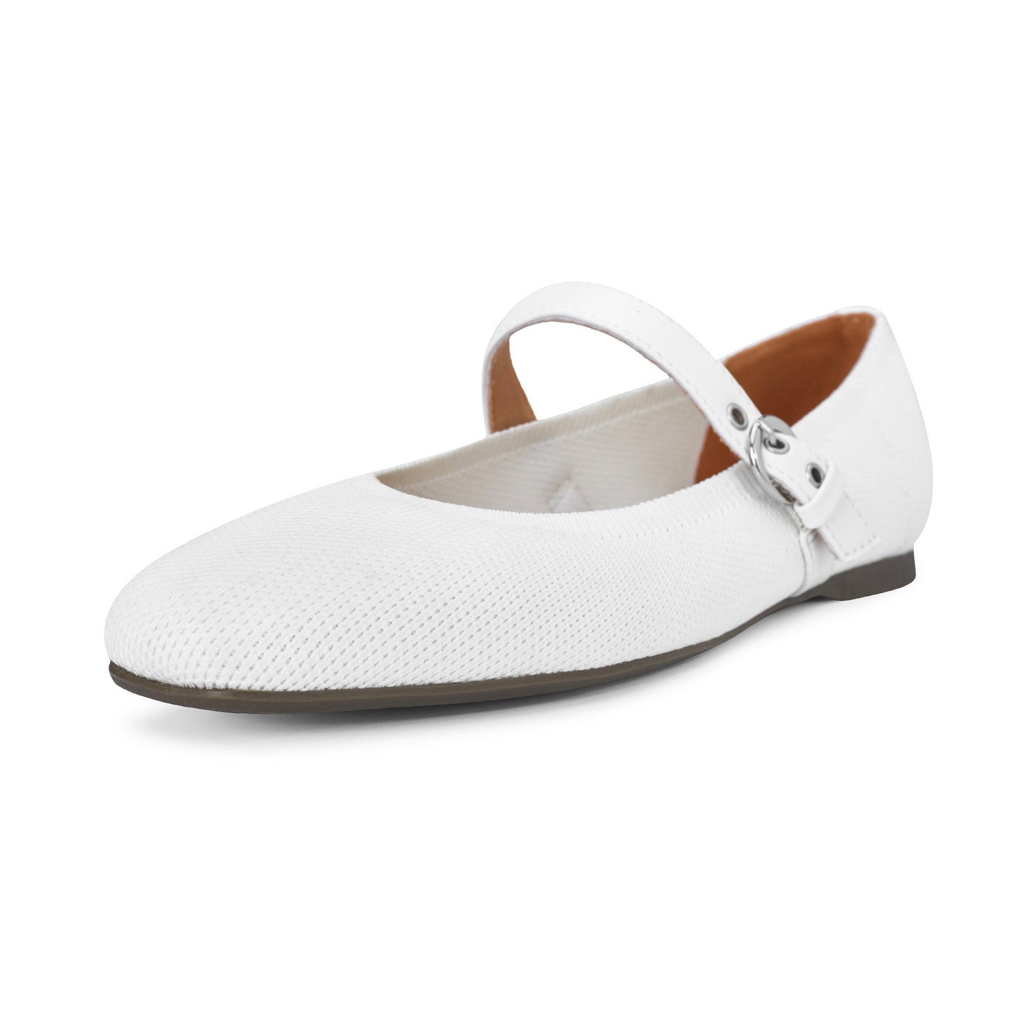 Omine Women's Mary Jane Flats Comfortable Dressy Ballet Flats Casual Round Toe Slip On Washable Knitted Fabric Office Work Woman Shoes