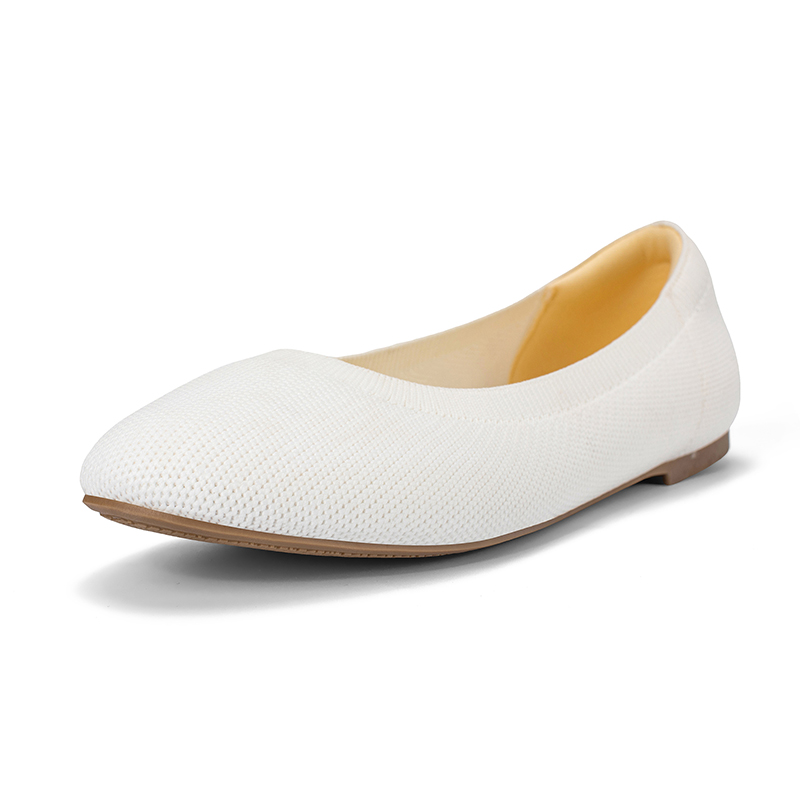 Omine Women's Round-toe flat shoes Knit Ballet