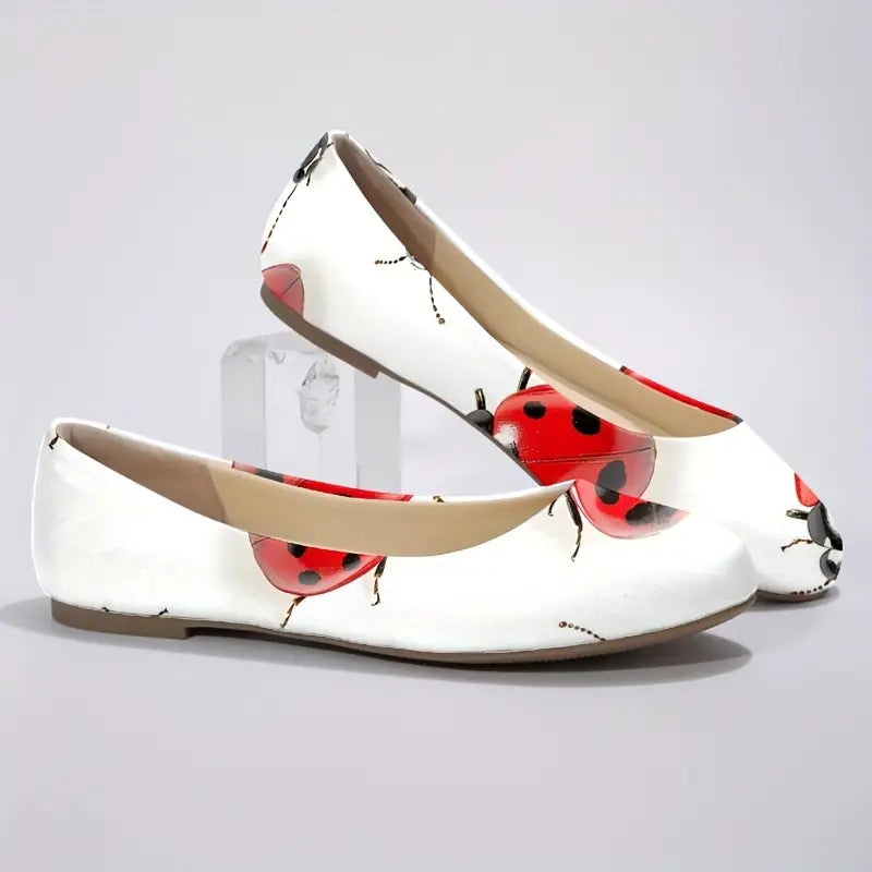 Omine Women's Wide Width Flat Shoes, Comfortable Casual Round Toe Classy Design Ballet Flats.