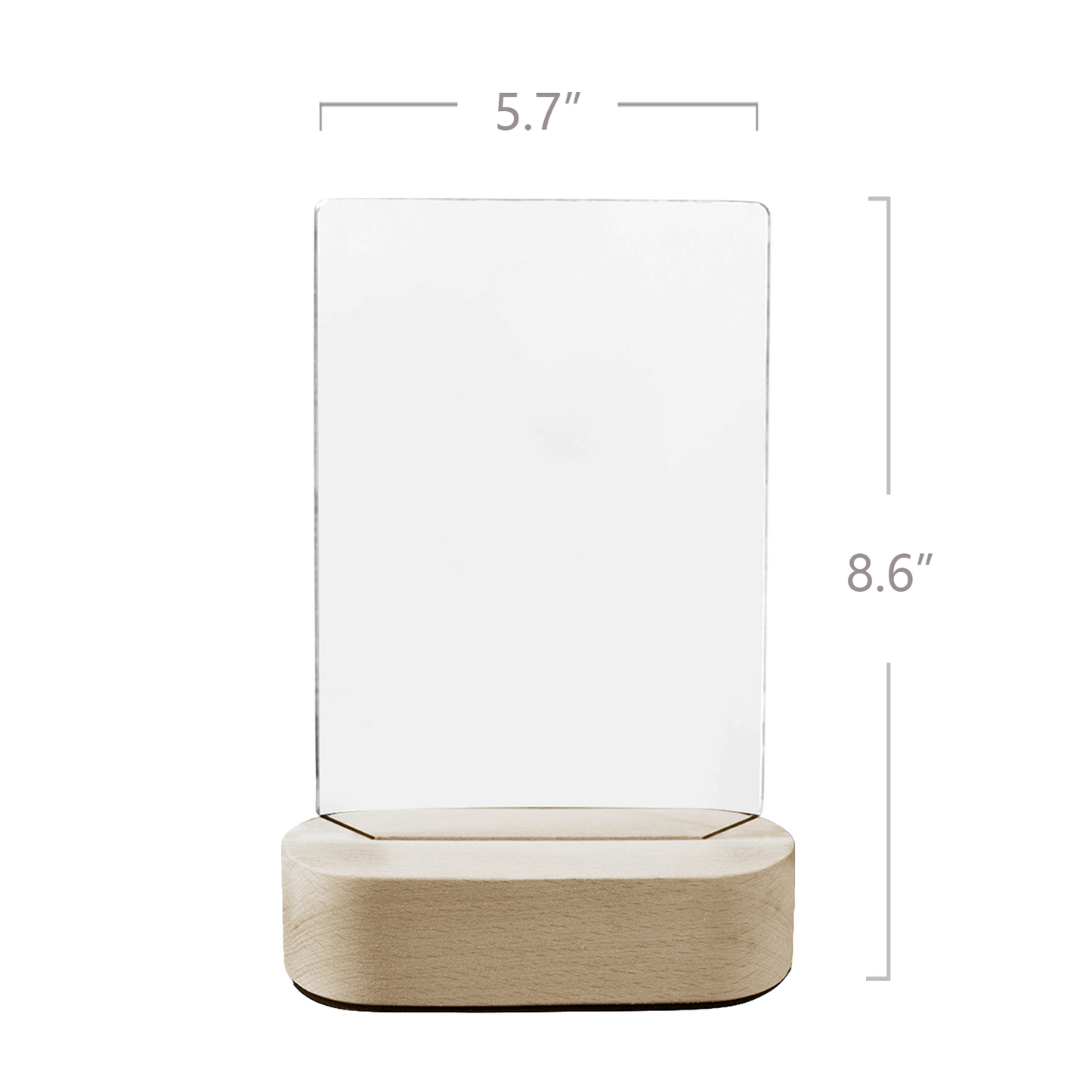 Custom Acrylic Photo Plaque with Wooden Base – Personalized Desktop Display Keepsake