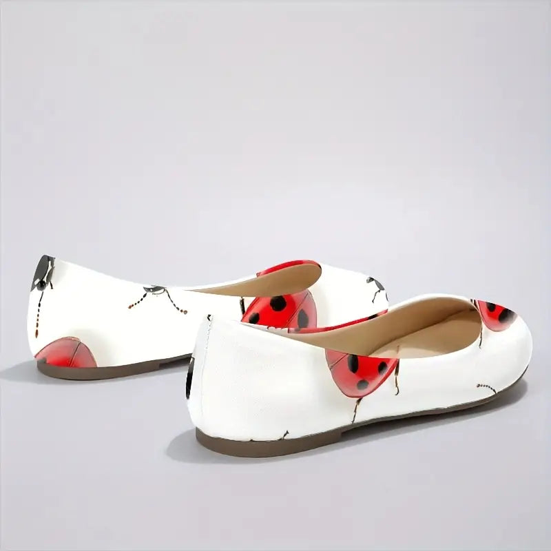 Omine Women's Wide Width Flat Shoes, Comfortable Casual Round Toe Classy Design Ballet Flats.