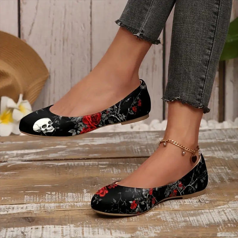 Omine Women's Wide Width Flat Shoes, Comfortable Casual Round Toe Classy Design Ballet Flats.