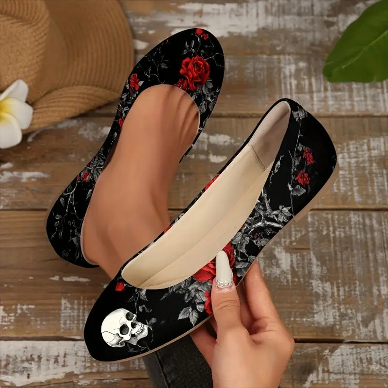 Omine Women's Wide Width Flat Shoes, Comfortable Casual Round Toe Classy Design Ballet Flats.