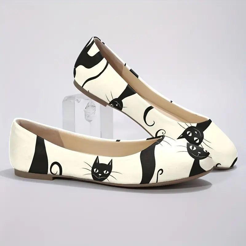 Omine Women's Wide Width Flat Shoes, Comfortable Casual Round Toe Classy Design Ballet Flats.