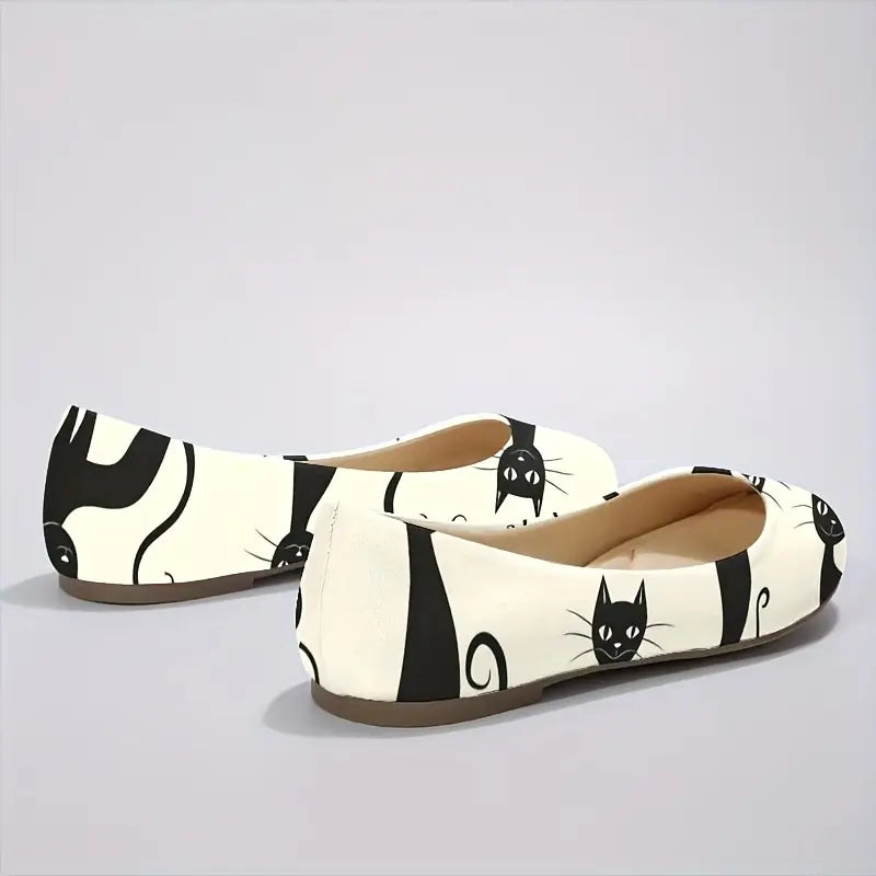 Omine Women's Wide Width Flat Shoes, Comfortable Casual Round Toe Classy Design Ballet Flats.