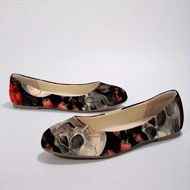 Omine Women's Wide Width Flat Shoes, Comfortable Casual Round Toe Classy Design Ballet Flats.