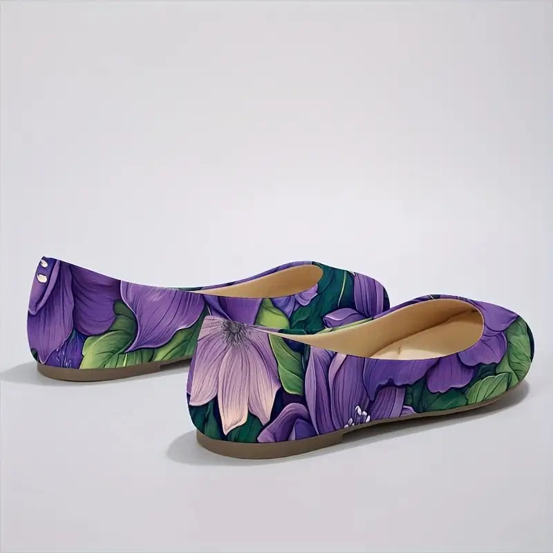 Omine Women's Wide Width Flat Shoes, Comfortable Casual Round Toe Classy Design Ballet Flats.