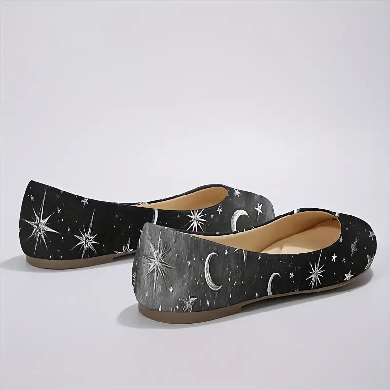 Omine Women's Wide Width Flat Shoes, Comfortable Casual Round Toe Classy Design Ballet Flats.