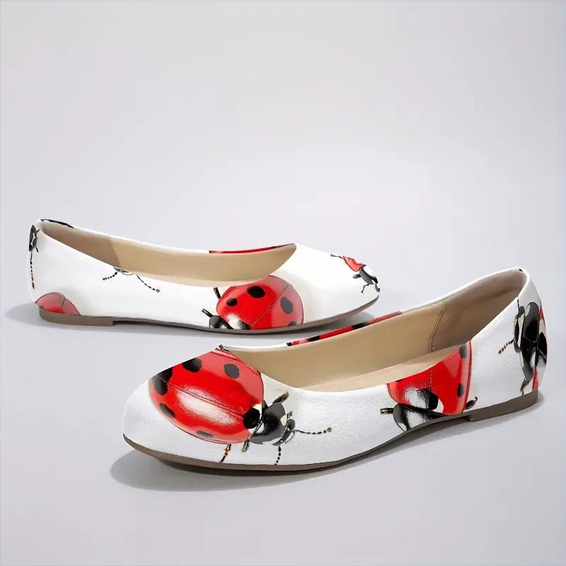 Omine Women's Wide Width Flat Shoes, Comfortable Casual Round Toe Classy Design Ballet Flats.