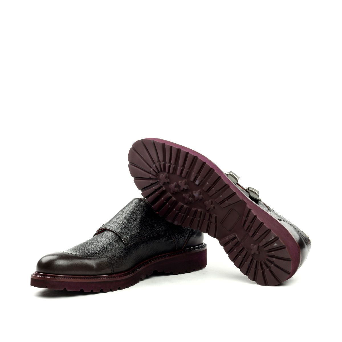 Omine Double Monk Strap Cap Toe Shoe