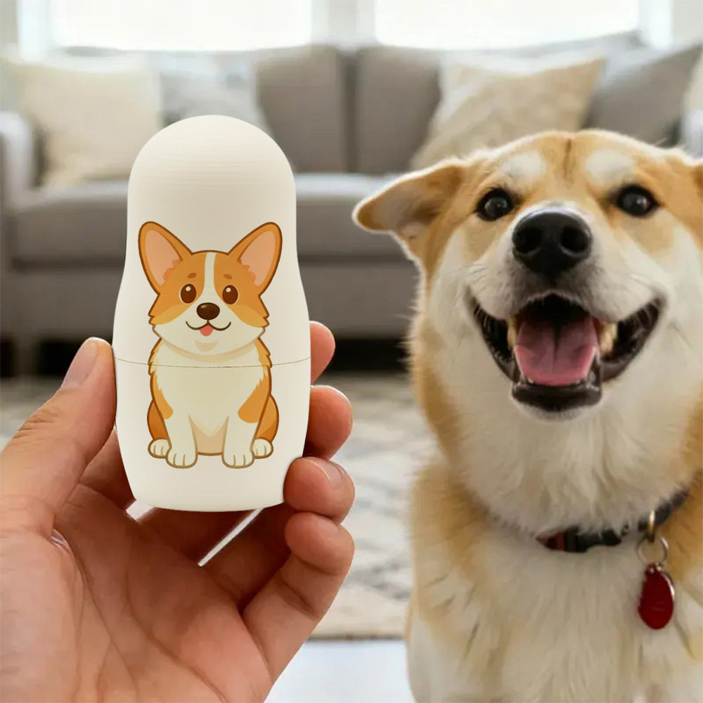 (5 Working Days Production) Personalized Family Portrait Nesting Doll with Box Custom Photo into Cartoon Style Preview Christmas Gift