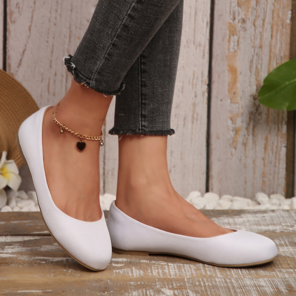 Omine  Women's Flats Shoes  Round Toe  Comfortable Dressy Slip On  01