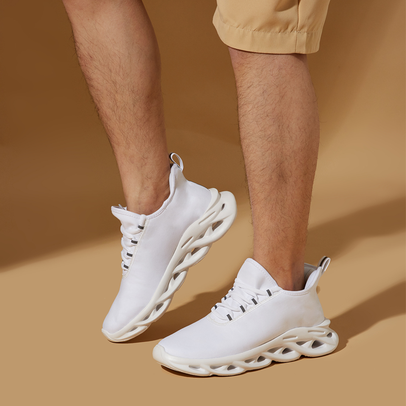 Men's Blade Sneakers Running Shoes Slip-on Sneakers with Shoelaces - Odor-Resistant Athletic Shoes - Lightweight and Breathable