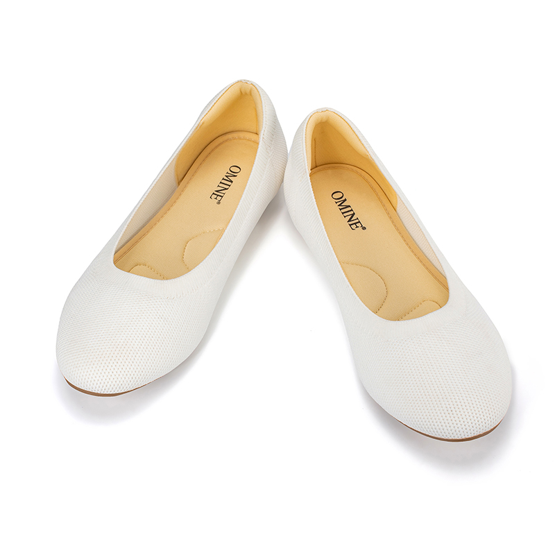 Omine  Women's Round-toe flat shoes    Knit Ballet