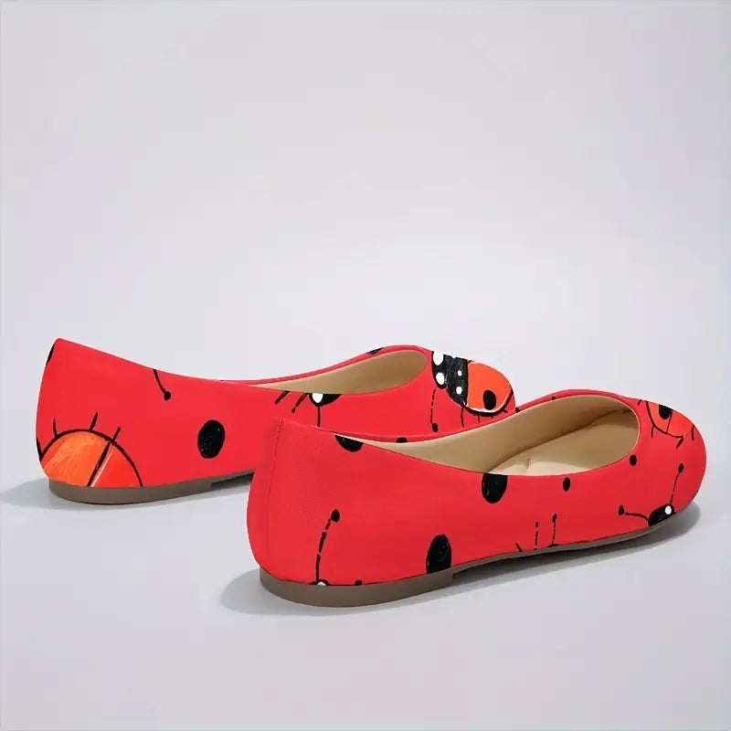 Omine Women's Wide Width Flat Shoes, Comfortable Casual Round Toe Classy Design Ballet Flats.