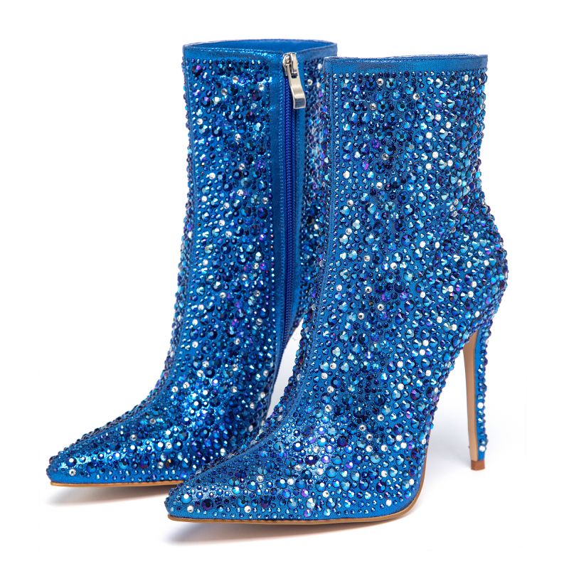 Pink Rhinestone Boots
