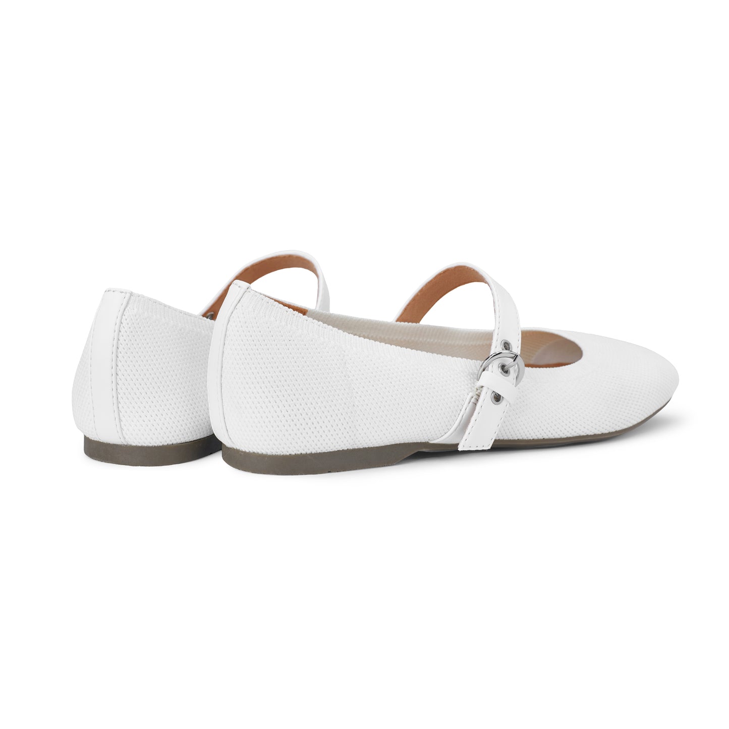 Omine Women's Mary Jane Flats Comfortable Dressy Ballet Flats Casual Round Toe Slip On Washable Knitted Fabric Office Work Woman Shoes