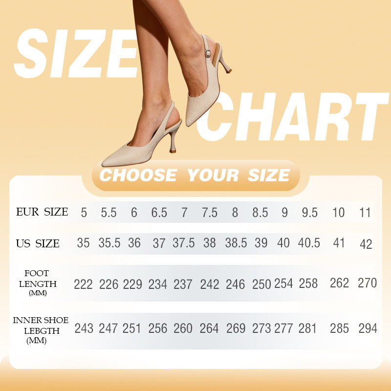 Omine  Women's Slingback Kitten Heels Closed Pointed Toe Wedding Party Dress Pumps Shoes