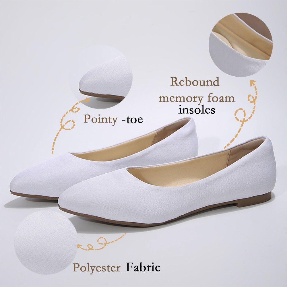 Omine  Women's Flats Shoes  Pointed Toe Comfortable Dressy Slip On Flat