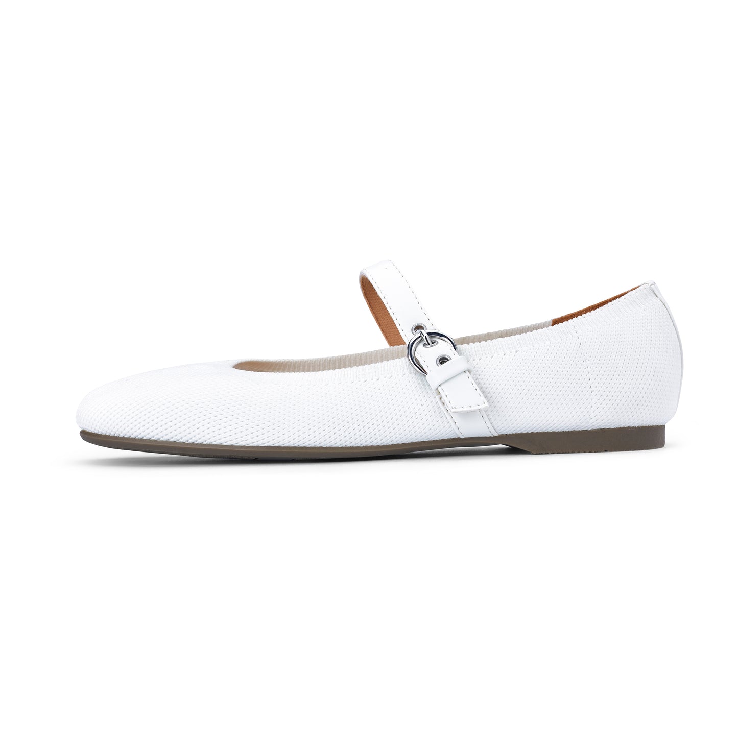 Omine Women's Mary Jane Flats Comfortable Dressy Ballet Flats Casual Round Toe Slip On Washable Knitted Fabric Office Work Woman Shoes