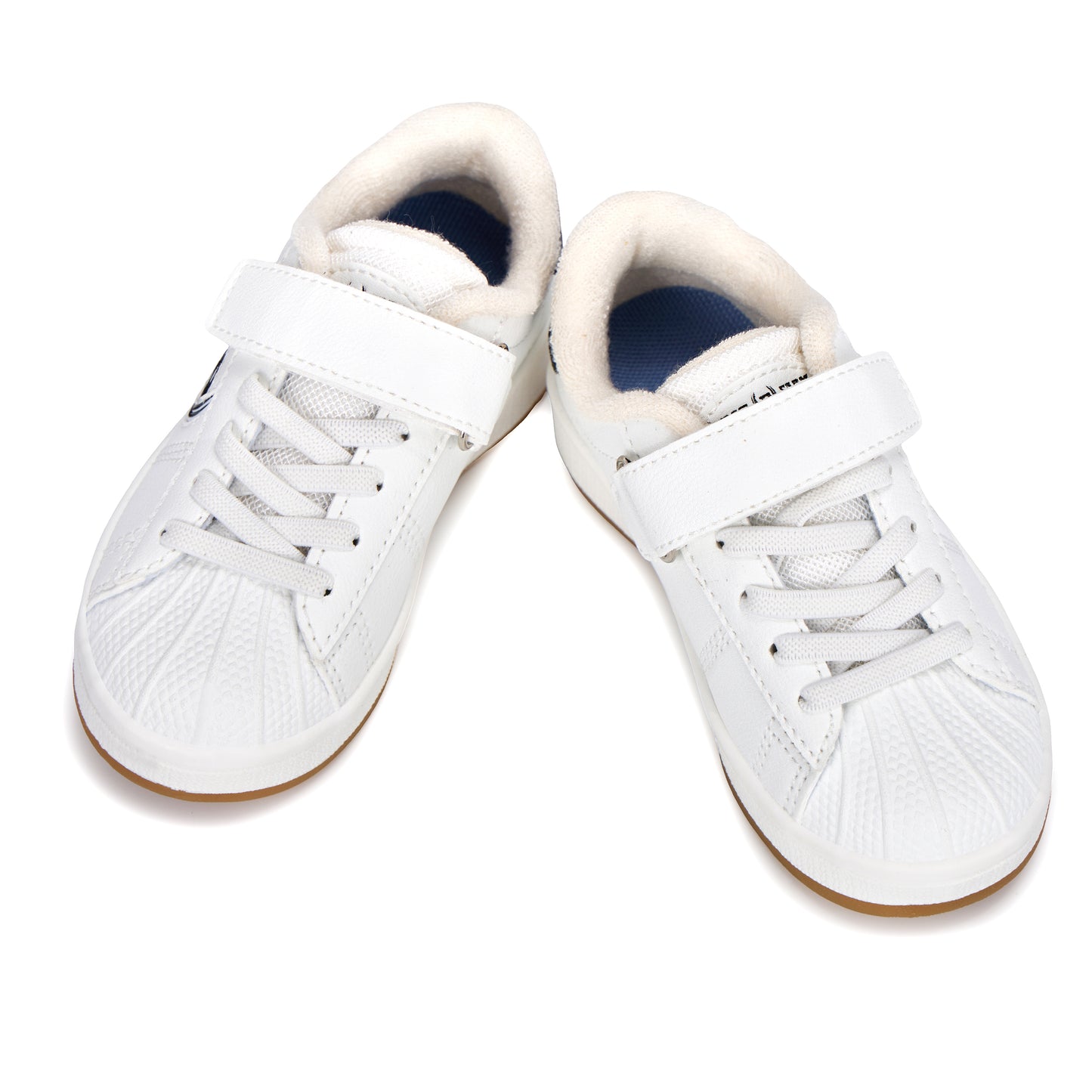 Toddler Boys Girls Warm Lined Shell Toe Sneakers, Winter Fleece Lined Kids Casual White Skate Shoes, Adjustable Hook and Loop Non Slip Rubber Sole Walking Shoes for Little Kids