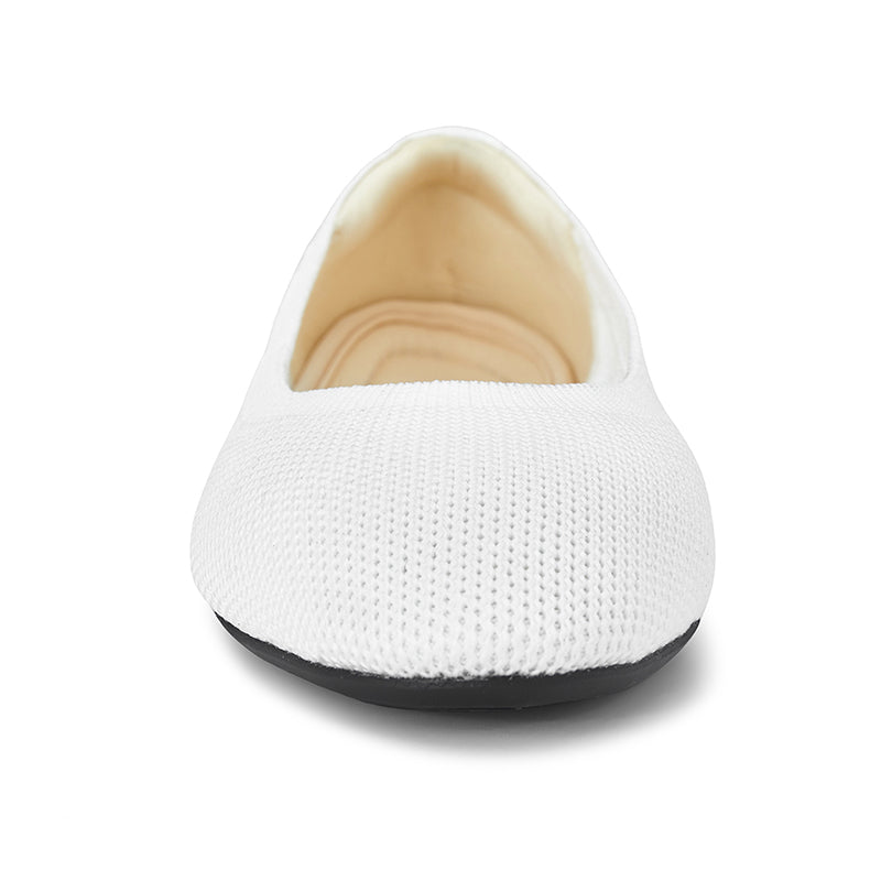 Omine  Women's Flats Shoes Round Toe Knit Ballet Comfortable Dressy Slip On Flat