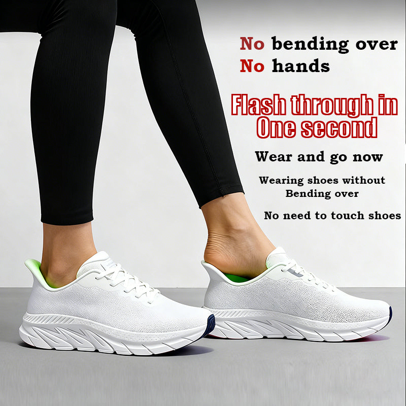 OMINE  Women's Slip On Stability Walking Shoes Cushioning Hands Free Non-Slip Breathable Comfortable Workout Tennis Running Gym StediBase Fashion Sneakers