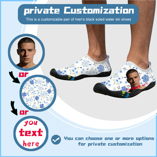 Lightweight and quick drying men's water ski shoes - non slip sole, bare foot, waterproof socks
