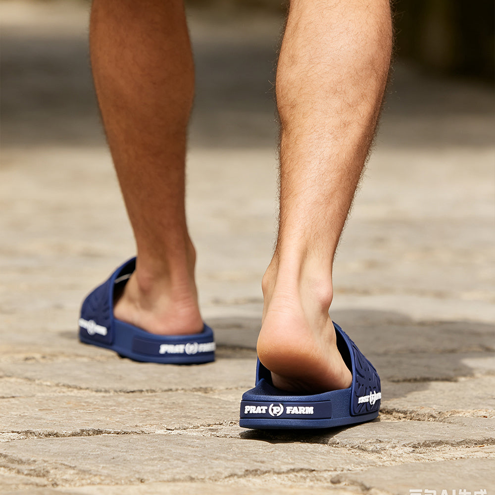 Men's Monstera Leaf EVA Slide Sandals, Non Slip Quick Dry Open Toe Casual Slippers, Comfort Shower Slides for Beach Pool Indoor Outdoor