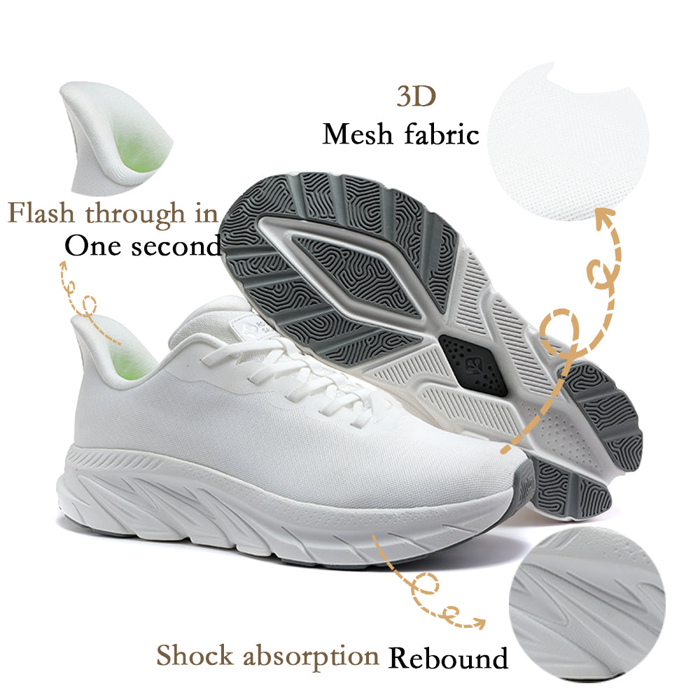 OMINE  men's Slip On Stability Walking Shoes Cushioning Hands Free Non-Slip Breathable Comfortable Workout Tennis Running Gym StediBase Fashion Sneakers