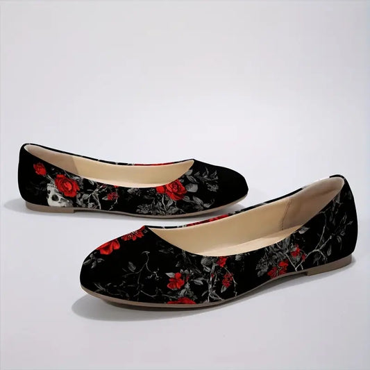 Omine Women's Wide Width Flat Shoes, Comfortable Casual Round Toe Classy Design Ballet Flats.