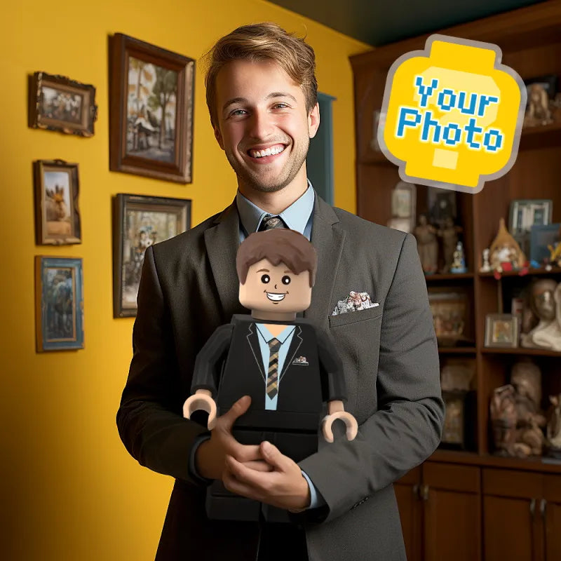 3D Print Custom Giant Minifigs Personalized Photo Giant Minifigs Turn Your Photo into Minifigs Production Time: 7–10 Working Days