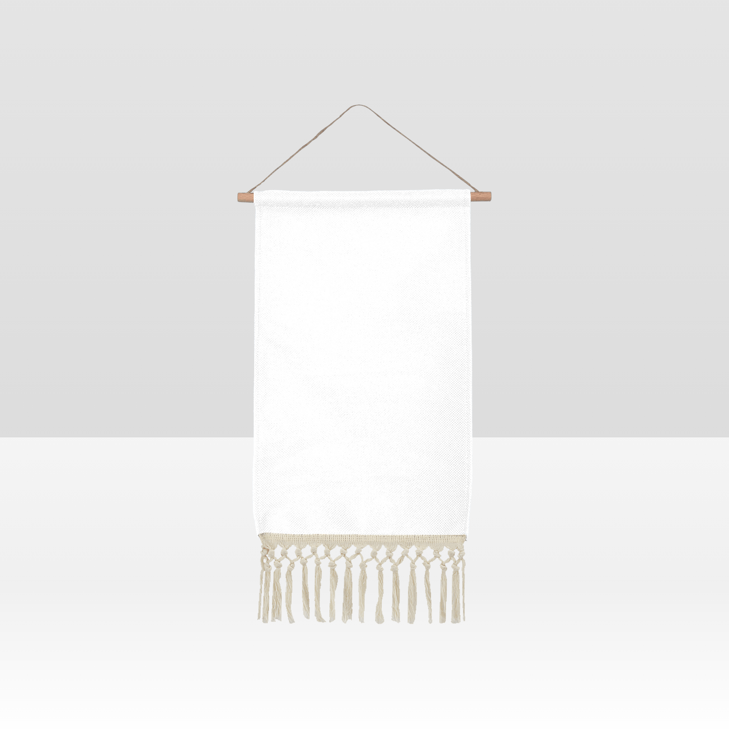 Custom Linen Wall Tapestry with Tassels – Personalized Boho Hanging Decor