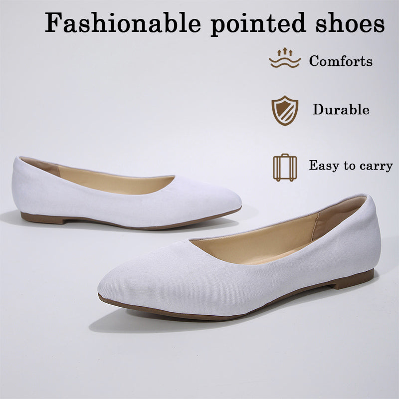 Omine  Women's Flats Shoes  Pointed Toe Comfortable Dressy Slip On Flat