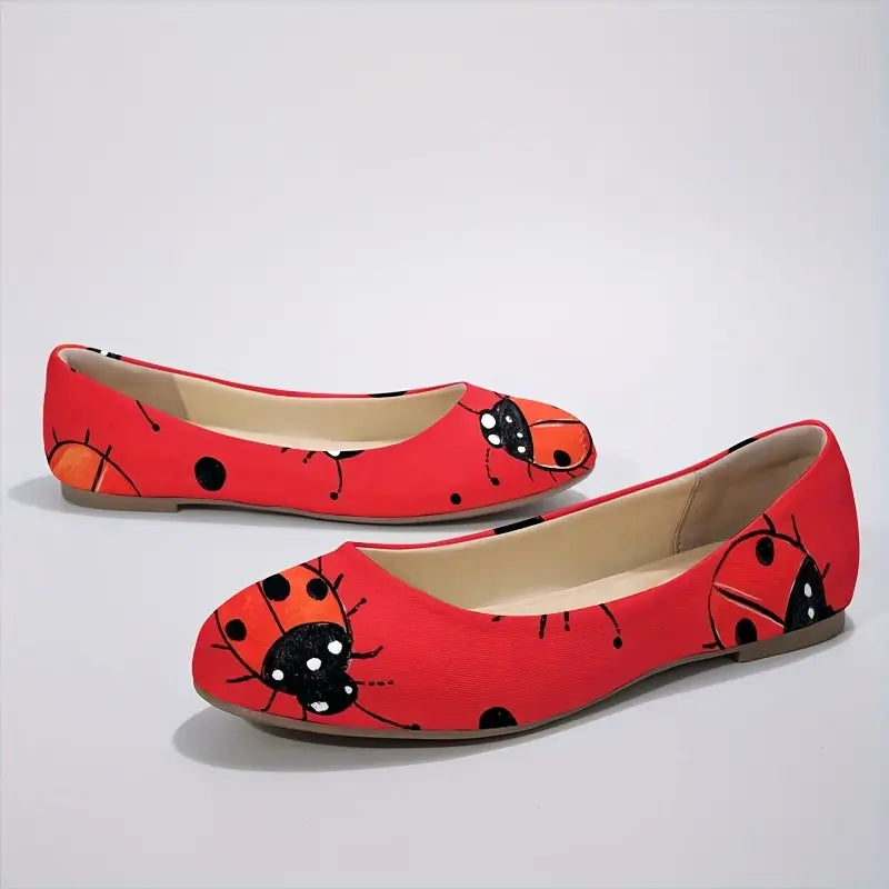 Omine Women's Wide Width Flat Shoes, Comfortable Casual Round Toe Classy Design Ballet Flats.