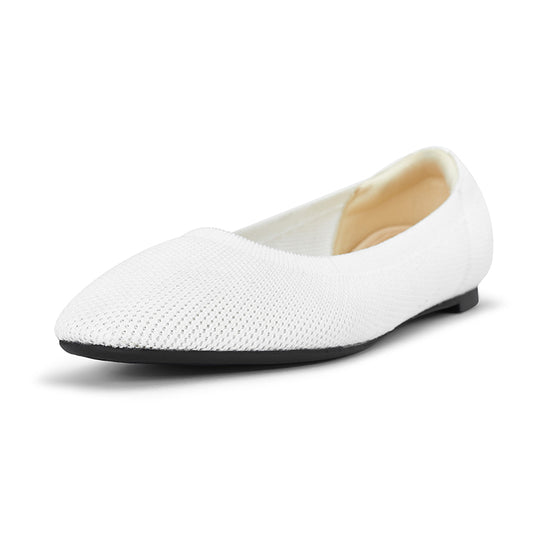 Omine  Women's Flats Shoes Round Toe Knit Ballet Comfortable Dressy Slip On Flat