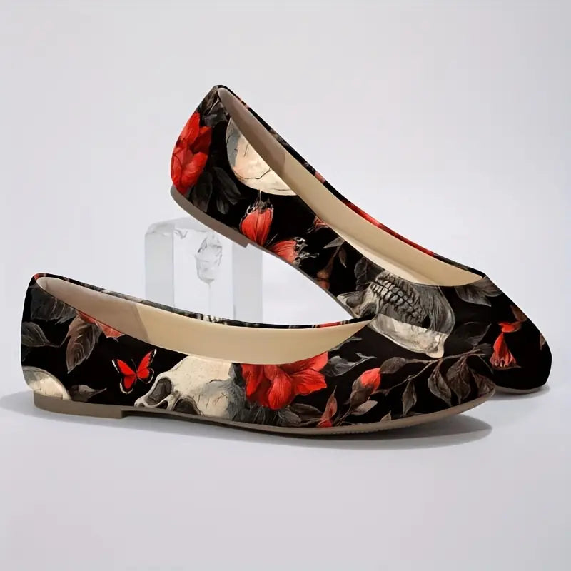 Omine Women's Wide Width Flat Shoes, Comfortable Casual Round Toe Classy Design Ballet Flats.