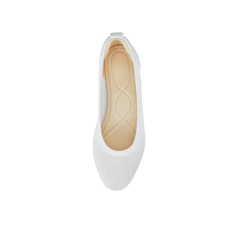 Omine  Women's Flats Shoes Round Toe Knit Ballet Comfortable Dressy Slip On Flat