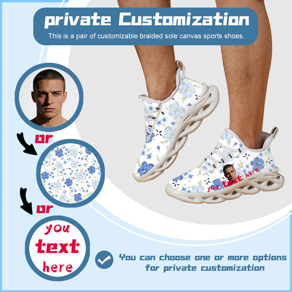 Men's Blade Sneakers Running Shoes Slip-on Sneakers with Shoelaces - Odor-Resistant Athletic Shoes - Lightweight and Breathable