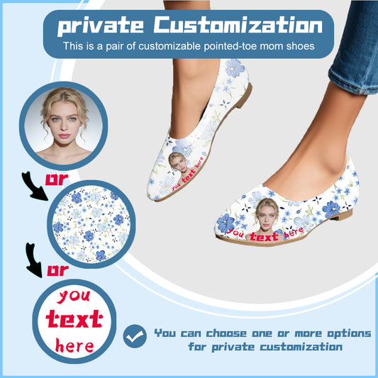 Omine  Women's Flats Shoes Pointed Toe    Knit Ballet