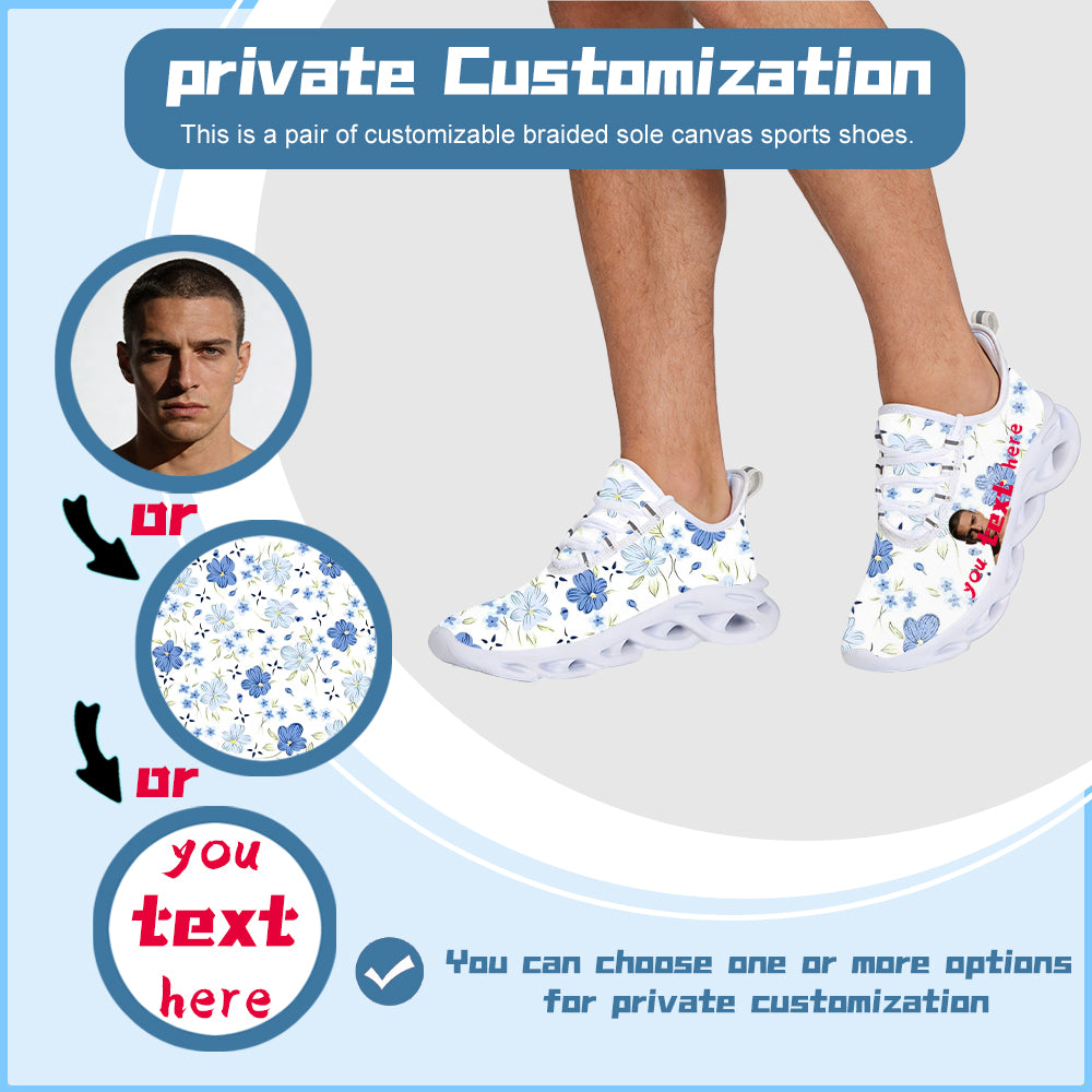 Men's Blade Sneakers Running Shoes Slip-on Sneakers with Shoelaces - Odor-Resistant Athletic Shoes - Lightweight and Breathable