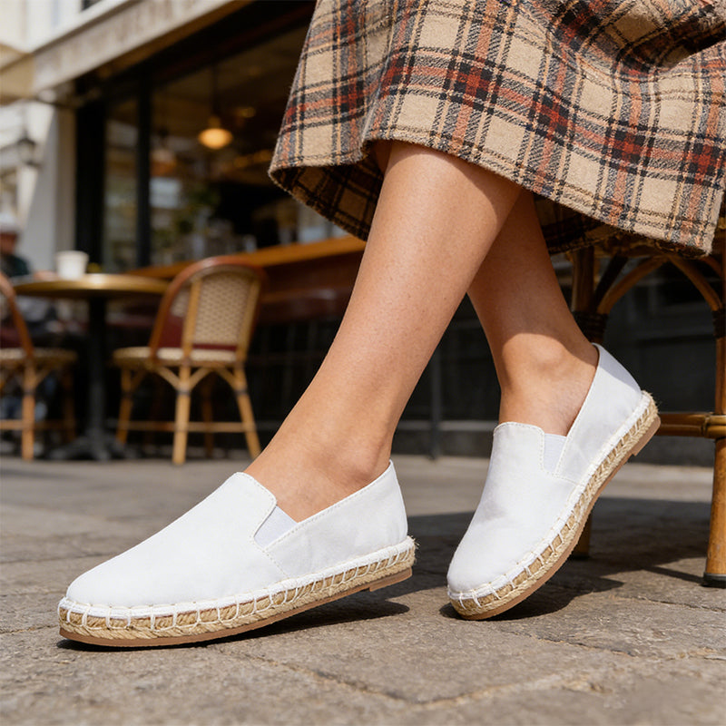 Omine  Women's Fashion Casual Cloth Shoes Canvas Slip-on Loafers Espadrille Leisure Walking Sneakers Moccasins Boat Shoes