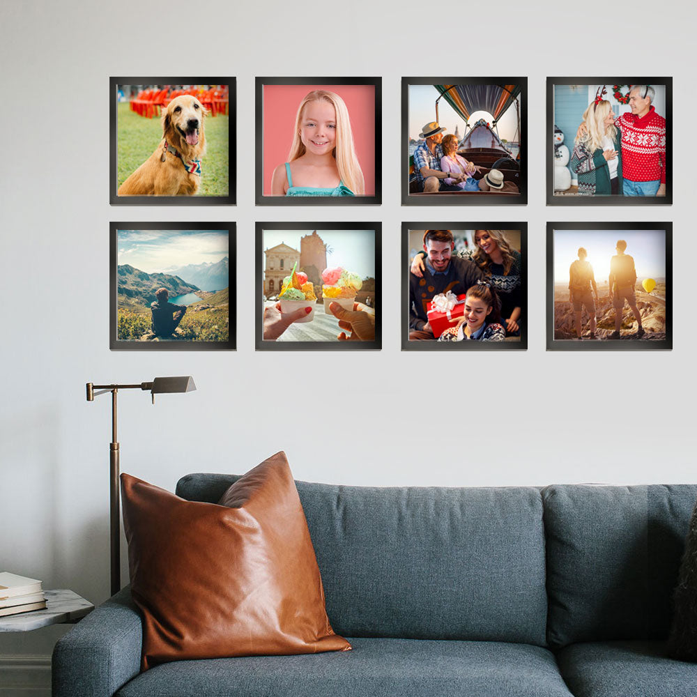 Custom Photo Black Frame Wall Art – Personalized Family Home Decoration