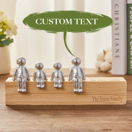 Custom Engraved Family Combination Resin Sculpture Figurines