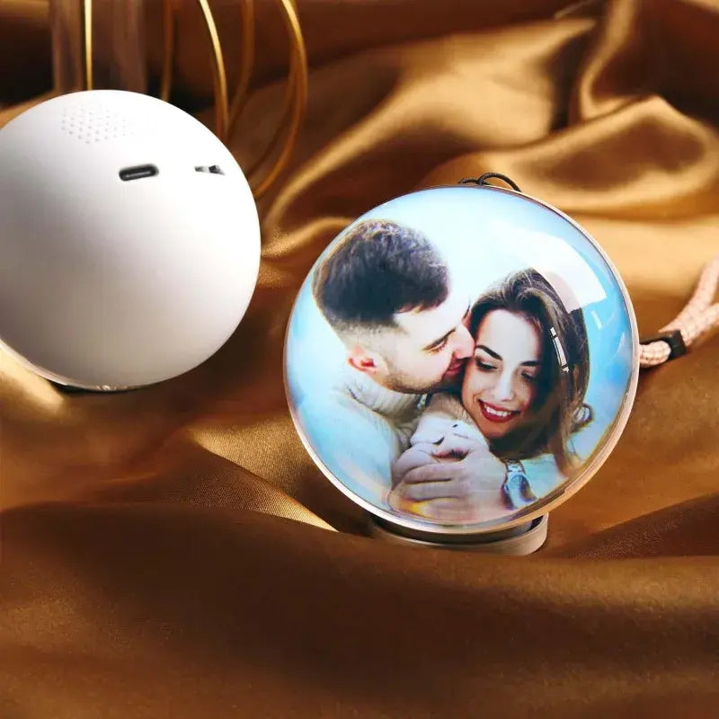 WiFi Version Mobile App Direct Video & Photo Transfer Playable Glass Globe Christmas Gift Birthday Gift (Production time: 10-20 days)