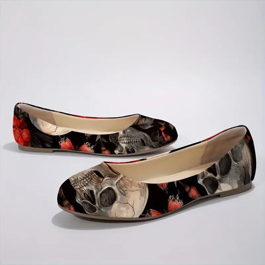 Omine Women's Wide Width Flat Shoes, Comfortable Casual Round Toe Classy Design Ballet Flats.
