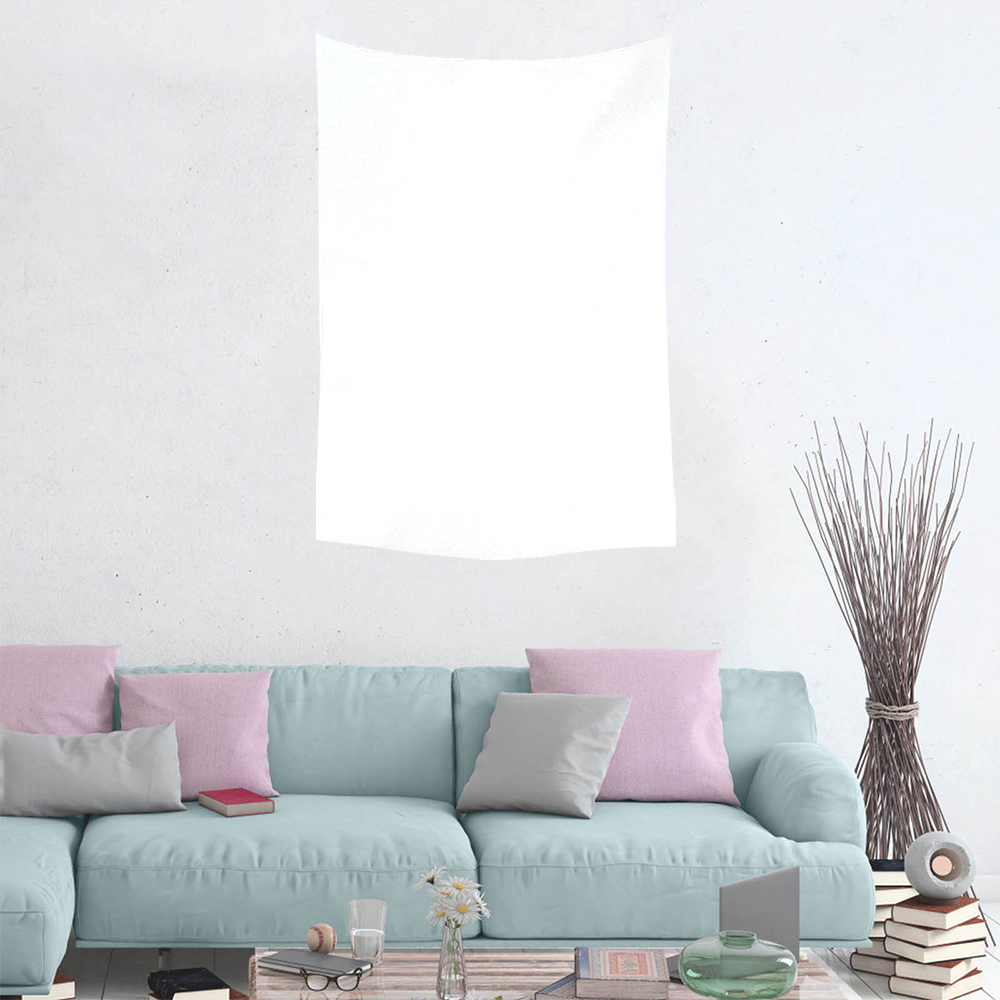 Custom Vertical Linen-Feel Tapestry Wall Hanging Printed Blanket – Single-Sided Personalized Throw for Home or Gift