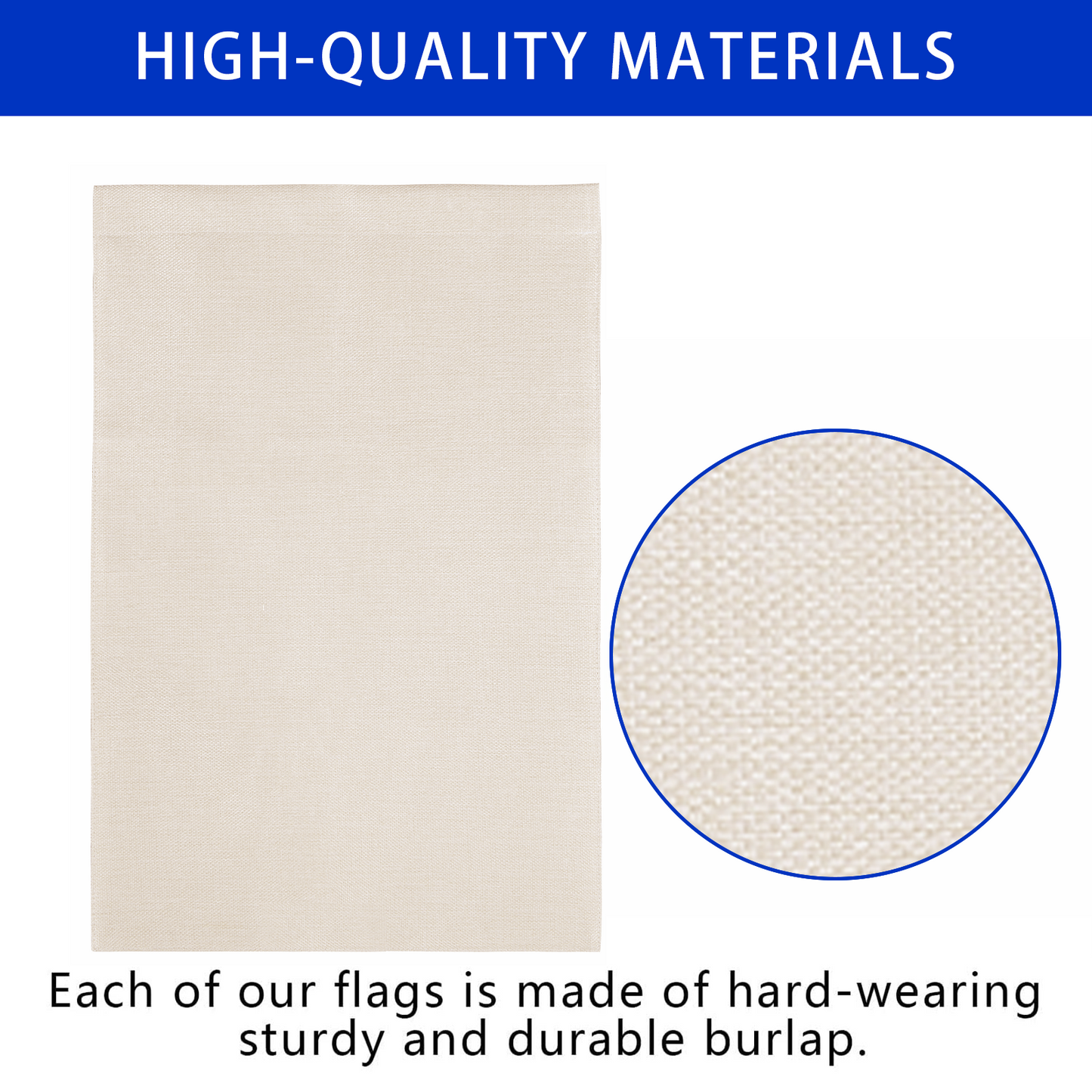 Double-Sided Custom Linen Garden Flag – Personalized Yard Banner