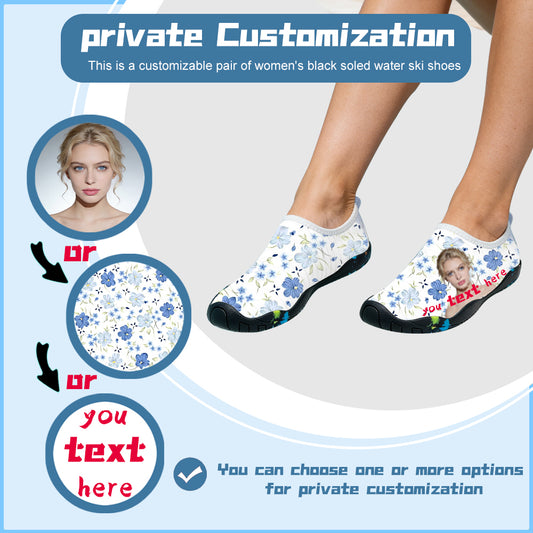 Lightweight and quick drying women's water ski shoes - non slip sole, bare foot, waterproof socks